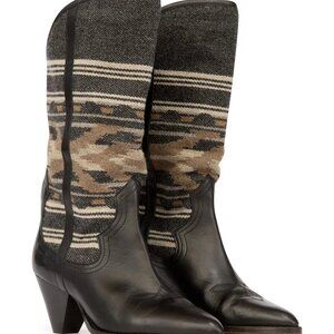 Isabel Marant Lijita Boots Black leather and Knit 37